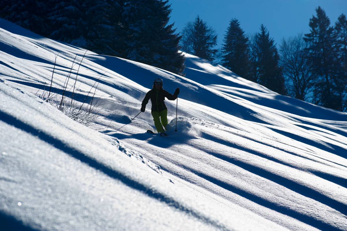 Skifahren in Oberstaufen im Winter